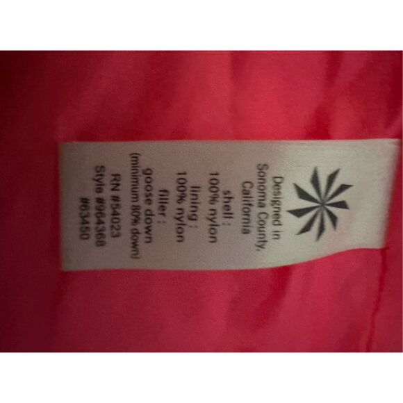 Athleta DOWNTIME VEST CORALADE Barbie Pink Size XL Puffer goose down - Picture 4 of 6